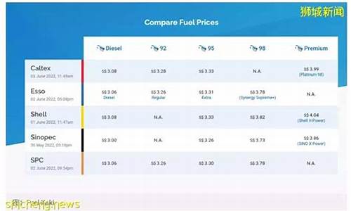 新加坡汽油价格今天_新加坡汽油价格每升多少钱